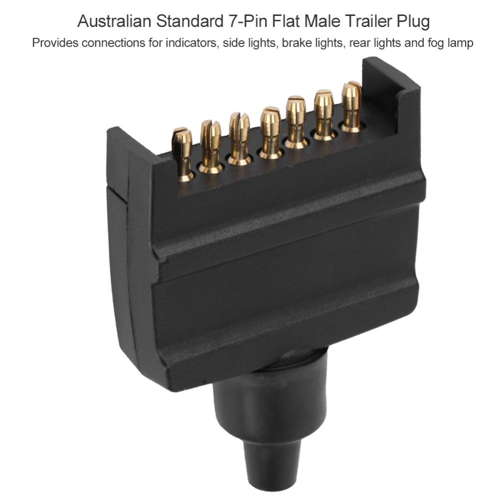 Australian Standard Trailer Socket Plug Flat Pin Caravan Trailer Connector  Road Transport
