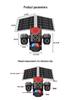 4G Solar-Powered HD Quad-Lens Outdoor Camera with Real-Time Voice Intercom and Full-Color Night Vision
