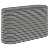 Vidaxl Raised Planter, Powder-Coated Steel 114X40X68 Cm, Grey