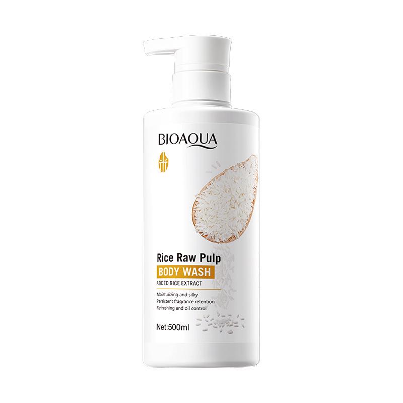BIOAOUA Ensemble de Soins Capillaires à l'Essence de Ferment de Riz: Shampooing, Masque capillaire, Après-shampoing