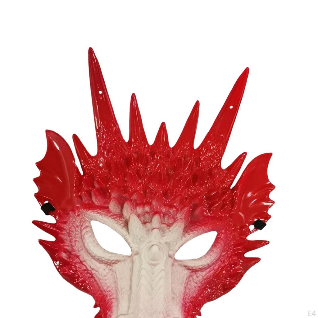3D Dragon Mask Half Face Scary Animal Head for Shows