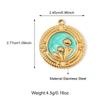 Garden Oil Painting Pendant DIY Earring & Necklace Jewelry Accessories, Stainless Steel