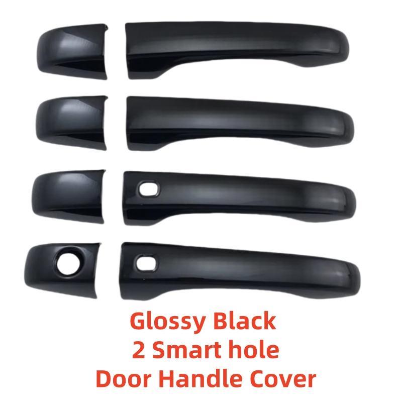 New Car ABS Chrome Piano Black Carbon Accessories For Chrysler 300 300C    Door Handle Bowl Cover Trim Paste Style