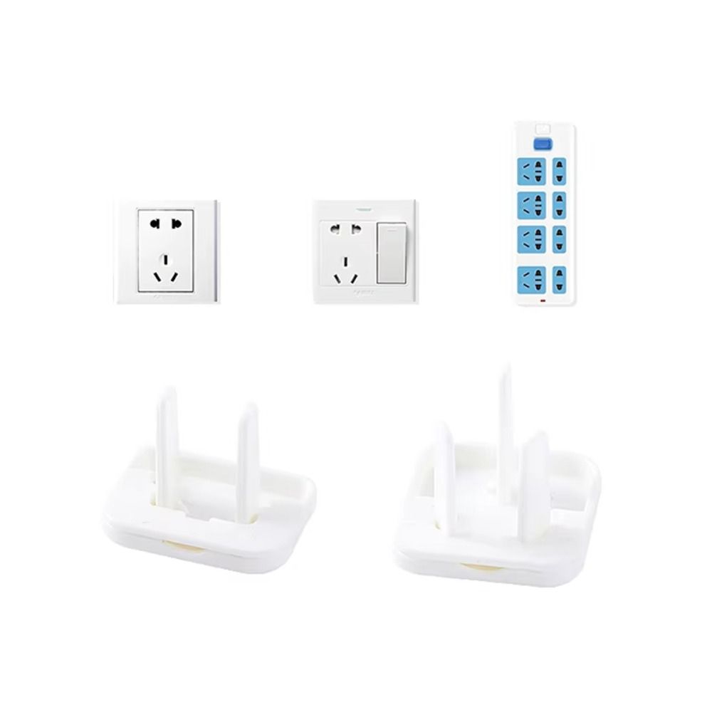 50pcs Solid Color Child Switch Socket Protector Safety Power Socket Cover  Home Electrical Safety