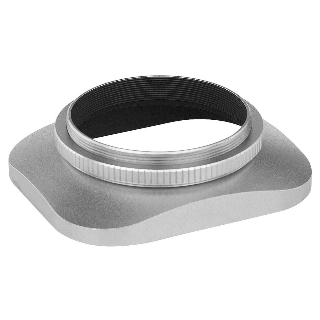 Haoge LH-S46T 46mm Square Metal Screw-in Lens Hood with Shade Design Cap for Canon, Nikon, Sony, Leica, Zeiss, Voigtlander, and Fujifilm