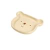 Cute Bear Tableware Set, Household Cream Wind Ceramic Underglaze Color, One Person Eating, Hand-Squeezed Tableware, Breakfast Plate