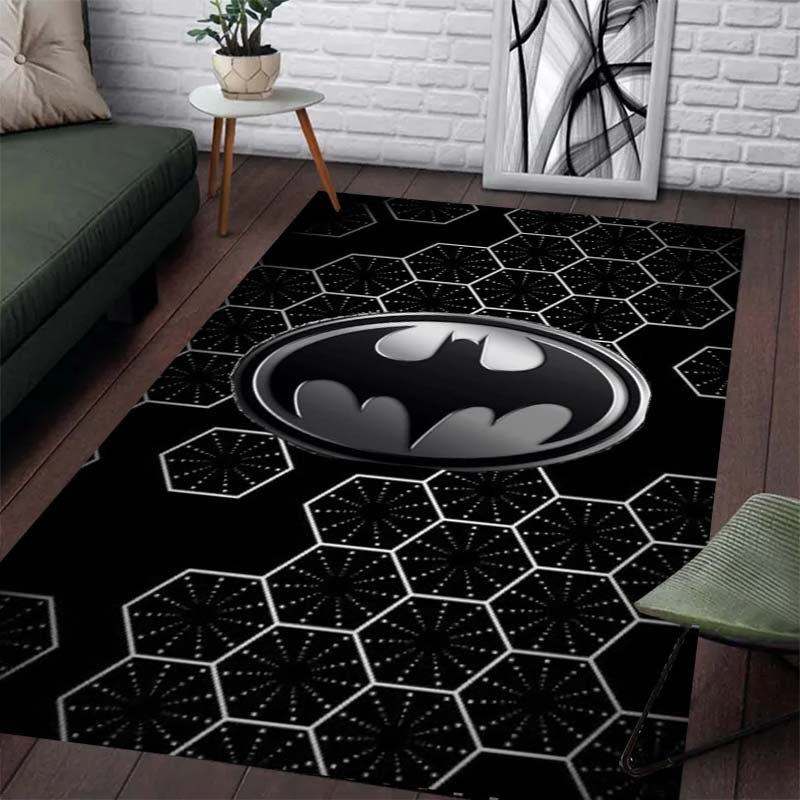 Batman Pattern Rug - Non-slip Kitchen and Outdoor Rug, Yoga Rug, Home and Bedroom Decoration, Birthday Gift
