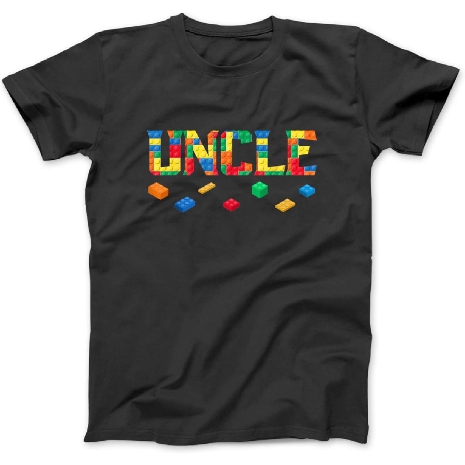 Master Builder Uncle Birthday Boy Building Bricks Blocks T-Shirt, Sweatshirt, Hoodie for Men Women Kids Made in Canada Black XXXXXL разноцветный