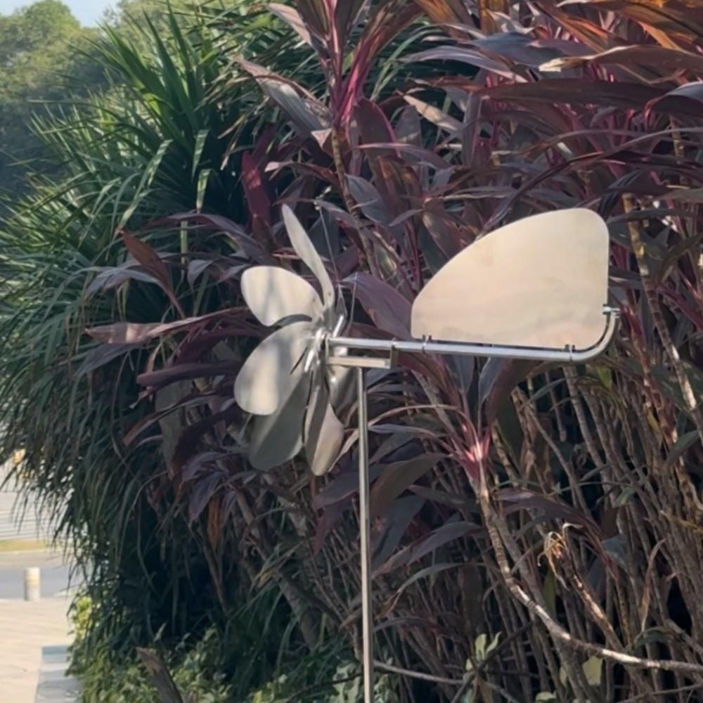 Stainless Steel Metal Windmill Rotating Decorative Stake New Decorative Windmill  Garden
