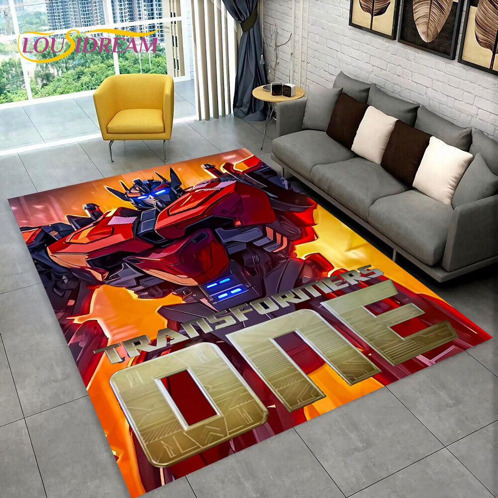 3D Transformers Cartoon Autobots Teppich für Zuhause Wohnzimmer Schlafzimmer Sofa Fußmatte Dekoration, Kinderzimmer Teppich Rutschfeste Bodenmatte Geschenk