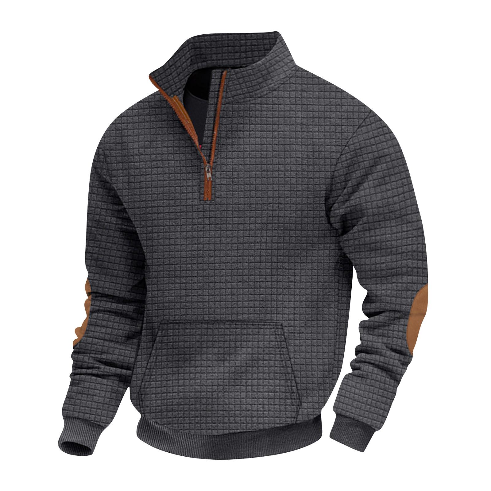 

Spring And Men s Standing Collar Sweatshirt Is Outdoor Casual Sweaters Tops S