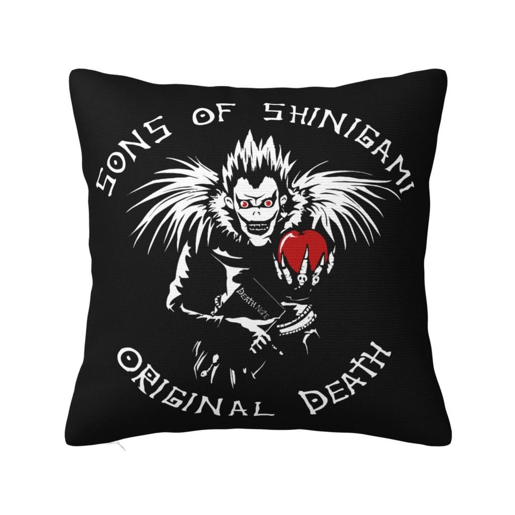 L Lawliet Death Note Kuddfodral Anime Japan Manga Kuddfodral Anpassningsbar Dragkedja Dekor Kuddfodral för Hemmet 45x45cm