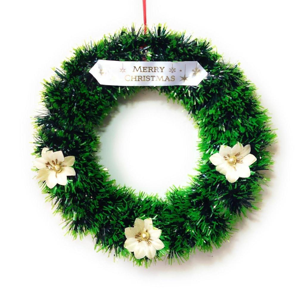 Christmas Wreath for Front Door - Size 10 Inch, Wall Hanging, Decoration for Church, Home, Office, Shopping Malls, Shops,Christmas Decoration Item