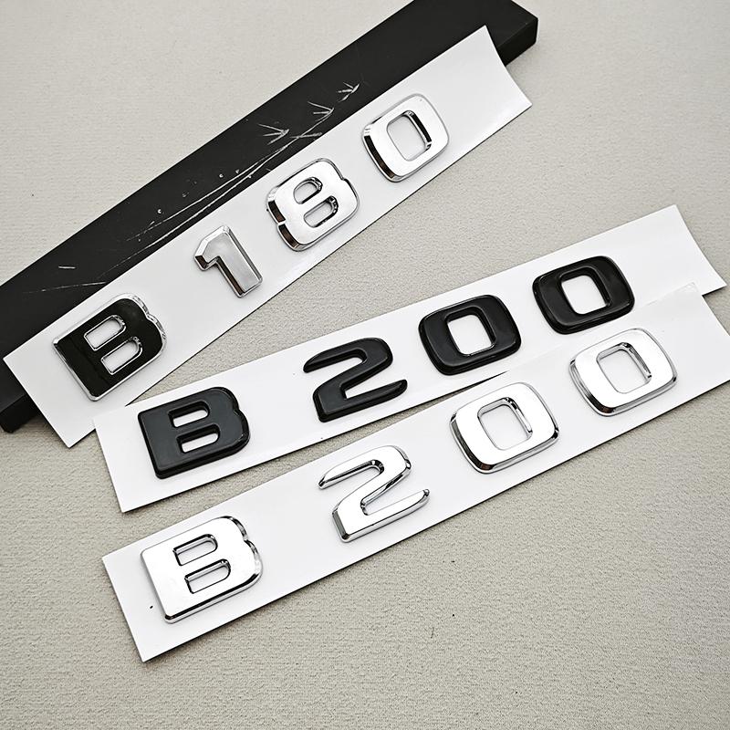 3D ABS A180 A200 B180 B200 Logo Emblem Letters Sticker Car Trunk Badge For Mercedes Benz Auto Accessories