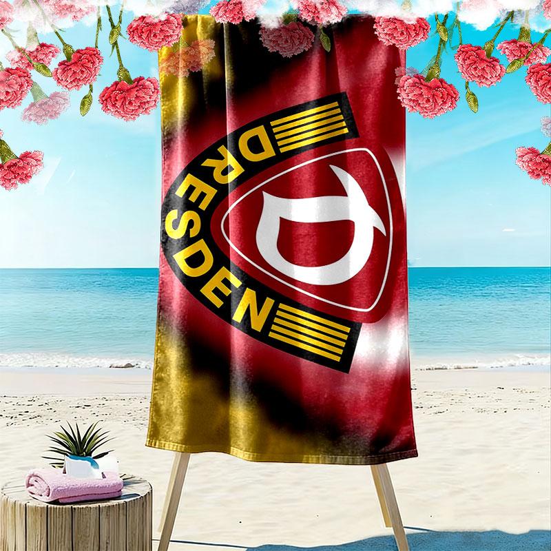 SG Dynamo Dresden logo Print Beach Towel, Large Soft Quick Dry Towel for Beach Camping Swimming