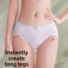 Ladies Spring New Cotton Antibacterial Crotch Extended Crotch Non Mark Pattern High Split Mid Waist Underwear