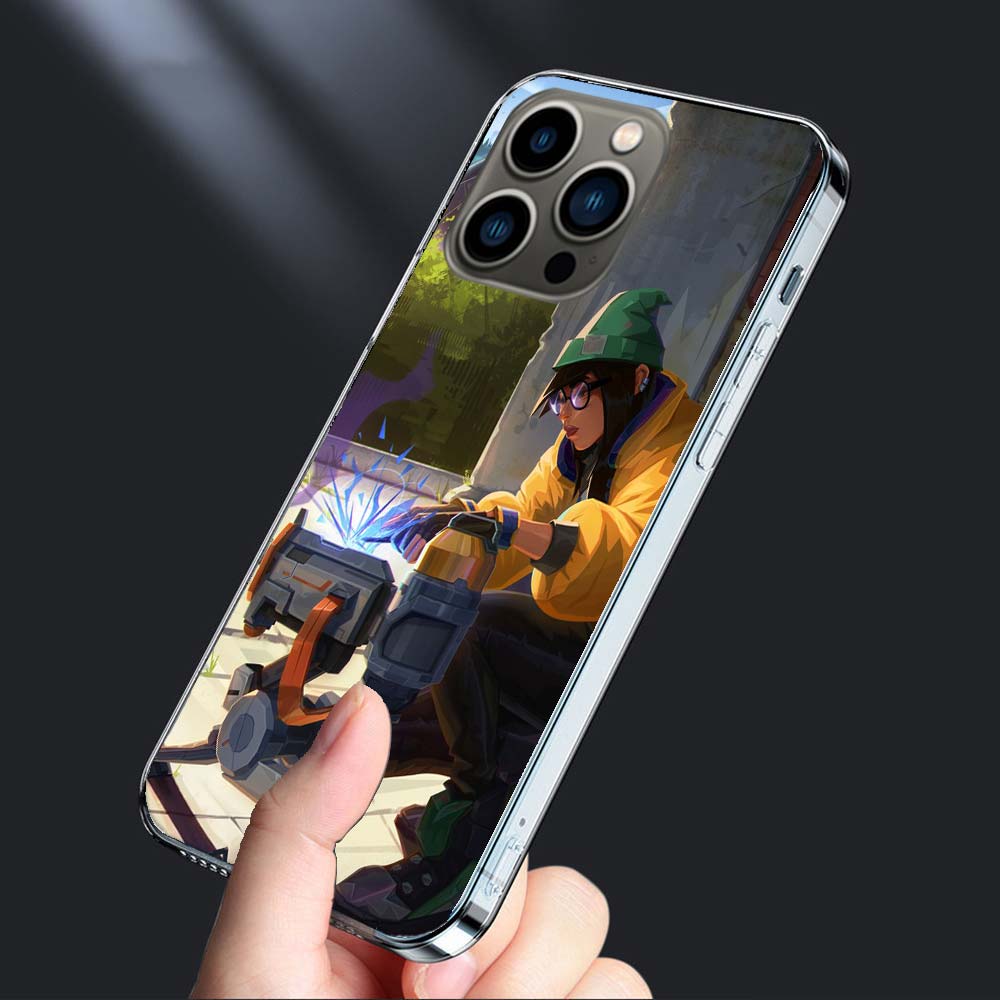 Valorant Killjoy Phone Case For Iphone 16E 15 Pro 14 Plus 17E 16 17 Pro Max Air 11 12 13 Mini Shockproof Capa Cute Cover TPU