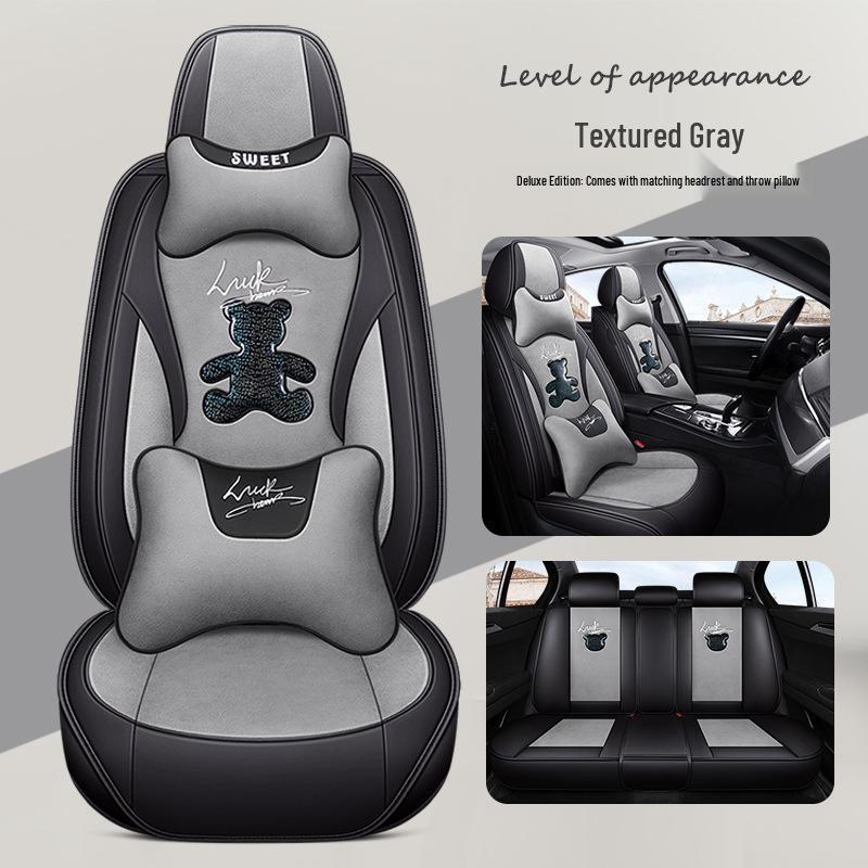 Cartoon Car Seat Covers for Beijing Hyundai Tucson, ix25, ix35, Sonata, and Sonata Eight - Tech Cloth Cushions