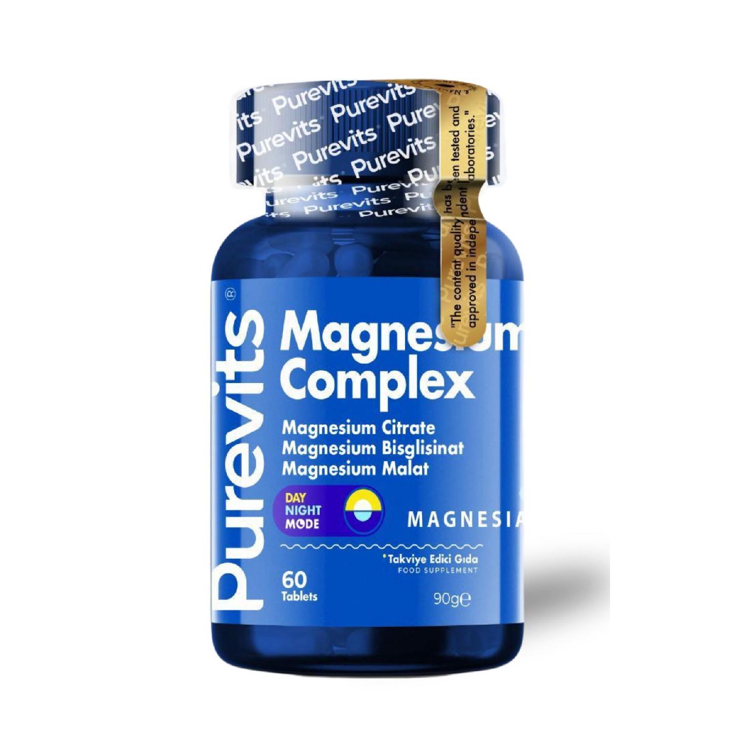

Magnesium Complex - Citrate - Bisclyinate - Malate 200 Mg - 60 Tablets