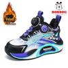 Bobodou Boys' Winter Velvet Basketball Sneakers for Kids