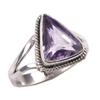 Natural Pink Amethyst Gemstone 925 Solid Sterling Silver Jewelry Ring S.7 A0f94