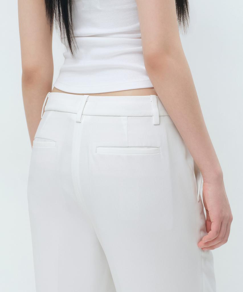 MUSINSA STANDARD WOMAN Women'S Fluid Low Waist Wide Slacks [Ivory]