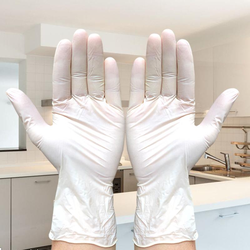 50 PAIRS Gloves Oil Acid and Alkali Resistance Housework Industrial Protection Work White Gloves