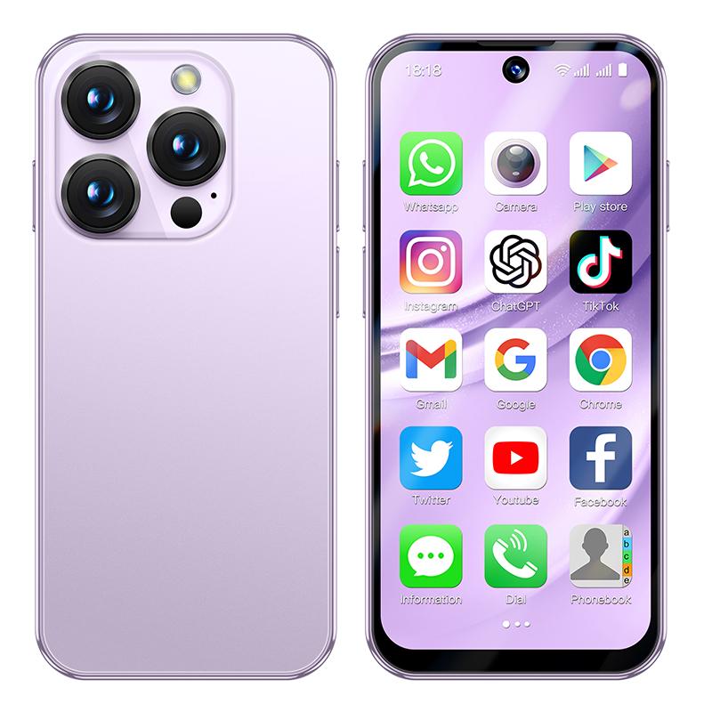 Soyes XS19 Pro Mini 4G Smartphone 3,88 pollici TFT Quad Core Dual SIM 5MP Fotocamera posteriore Bluetooth WIFI Tipo-C Impronta digitale Touchscreen Android Telefono cellulare