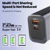 USB A+C 150W Charger Plug EU/US/UK Quick Charge Adapter for Huawei/Xiaomi/Samsung