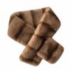 Striped Faux Mink Fur Scarf Thick Warm Neck Scarf Elegant Winter Neck Warmer