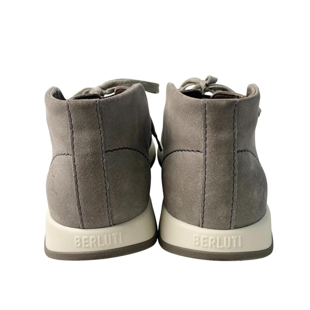 Used Berlutisneakers Gray Suede/leather Mens
