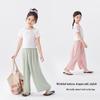 Zuo Xi Girls' Summer Lightweight Wide-Leg Pants
