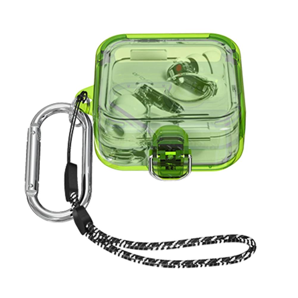 PC Headphone Holder Case Clear Candy Color Earphone Headphones Cover On-off Snap Waterproof Fall-protection for Nothing Ear 2