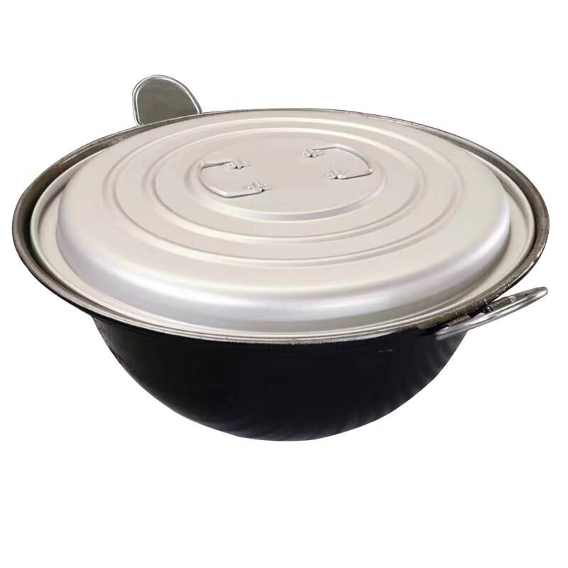 Outdoor Camping 45L Iron Pot with Lid