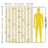 Bathroom Shower Curtain Cartoon Duck Pattern with Hearts for Kids Bathroom Decor Waterproof Polyester Fabric Customizable Size