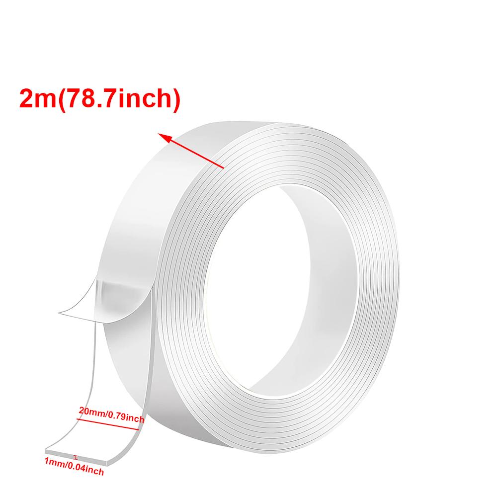 1M10M Two Sided Adhesive Tape Ultrastrong Double Sided Tape Transparent Washable Strips Mounting Tape for Decoration