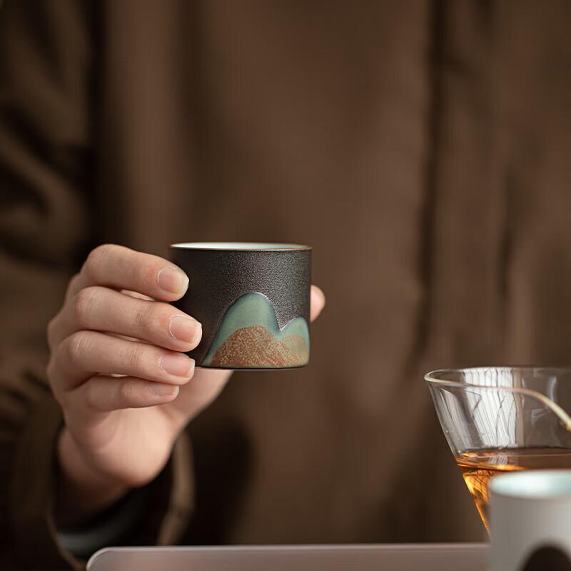 Sufamily Ceramic Qianli Jiangshan Kung Fu Tea Cup Gift Set