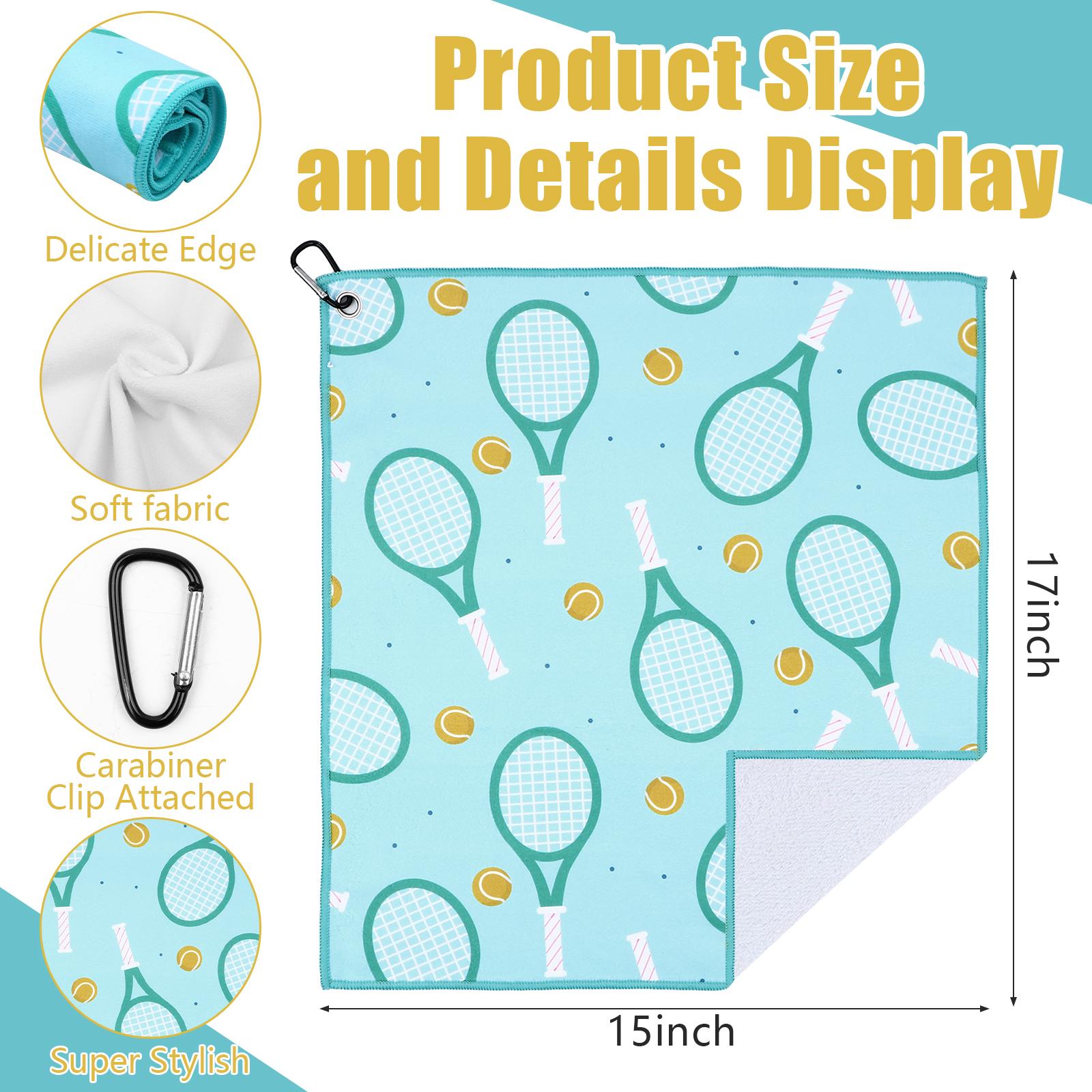 

4 Pcs Tennis Towel 15 X 17 Inch Soft Prints Towels Absorbent Fast Drying Funny Towel With Carabiner Clip Tennis Hand Towels Tenn розовый