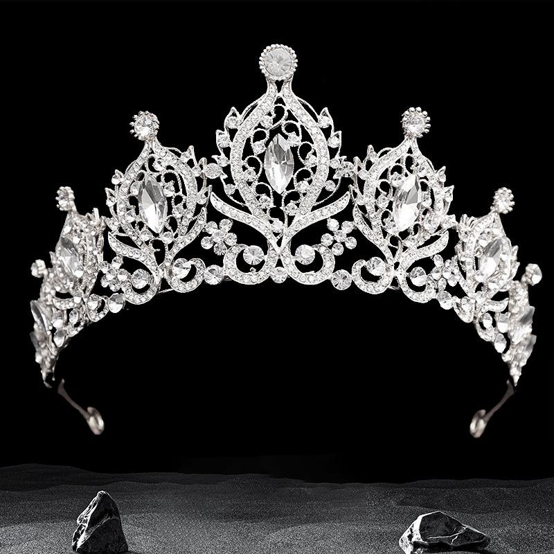 

Свадебная Корона Головной Убор Невесты Роскошные Горный Хрусталь Свадебный Ужин Свадебный Стиль Корона