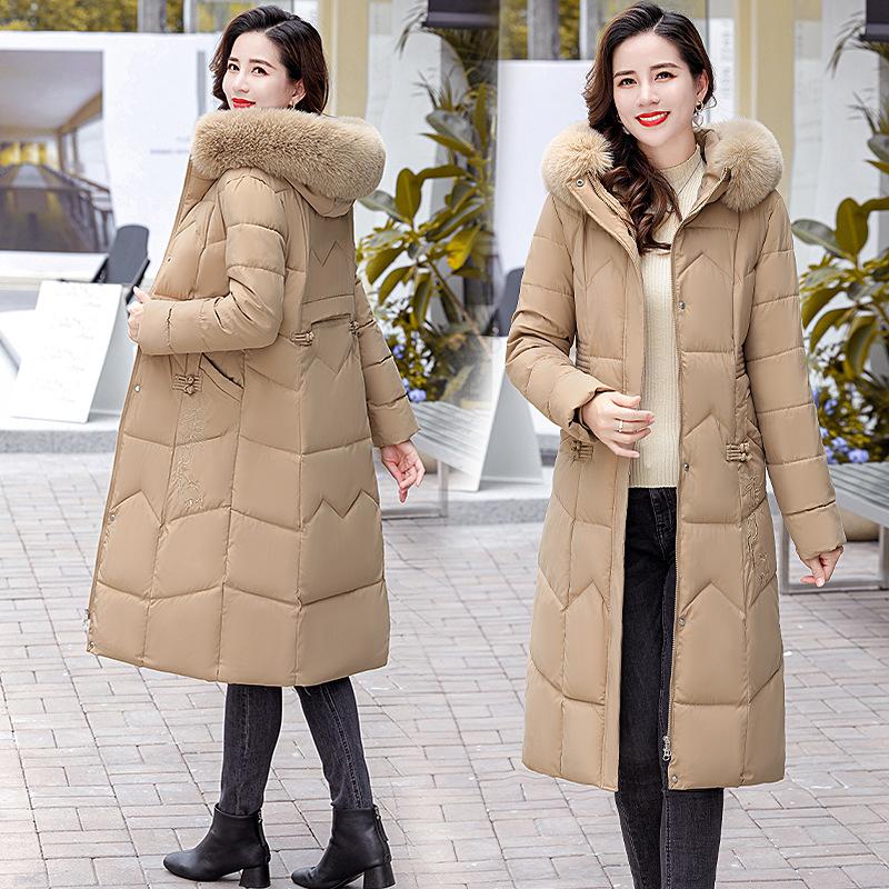 Winter Parkas Thick Warm Down Cotton Jacket Women Casual Fur Collar Hooded Padded Clothes Female Slim Overcoat