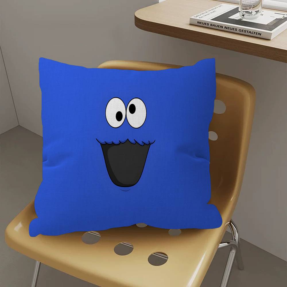 Sesame Street Cartoon Maple Design Cushion Cover Happy Autumn Harvest Decor Holiday Decorati Pillow Cover