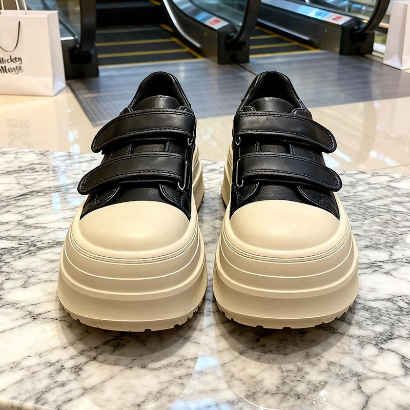 

Velcro inner height-increasing women s shoes autumn new versatile thick-soled comfortable and lightweight casual sports shoes 36 чорний