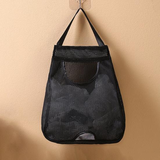 Wisząca torba do przechowywania Oddychająca Wielokrotnego użytku Bez wiercenia Wytrzymała Wygodna Oszczędność miejsca Poliester Wiszący na ścianie Organizer na worki na śmieci Artykuły kuchenne