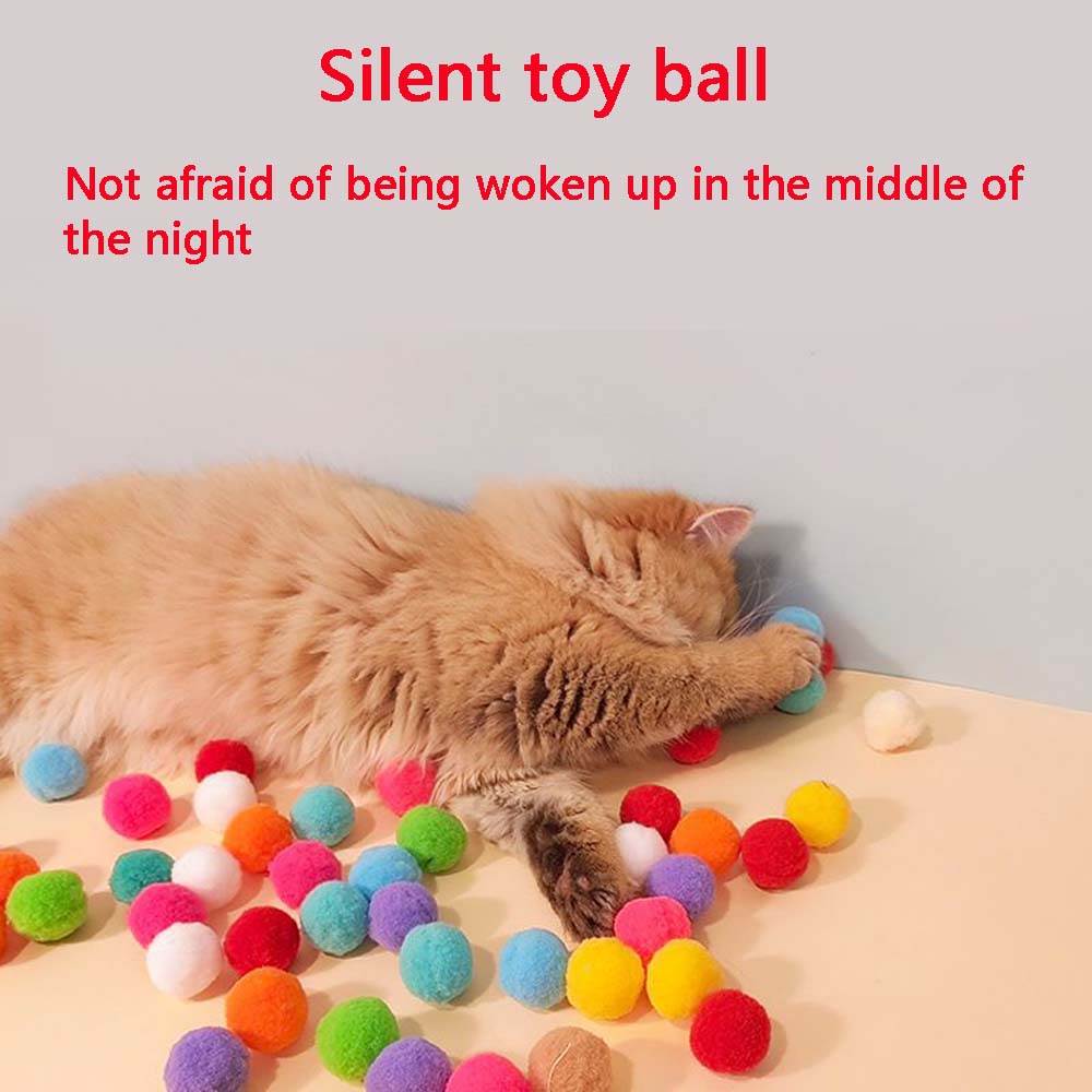 1 Stück Pistole mit 20 Spielzeugkugeln Katze Plüschballpistole Stressabbau Leiser Ball Mikroelastisch Elektrostatisch Klebriges Fell Katzenspielzeugball