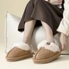 Plush cotton slippers winter home indoor non-slip cotton mop plush thick sole 2025 new thermal shoes