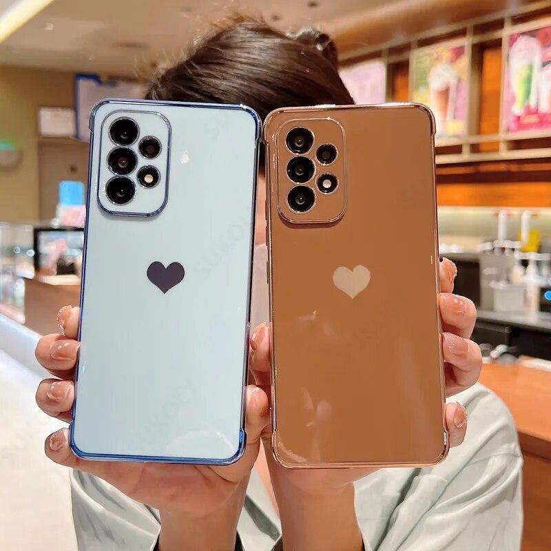 Luxury Plating Case For Samsung Galaxy A52 A53 A13 S23 S22 Ultra S21 FE S20 A54 A52S ShockProof Side Pattern Silicon Soft Cover