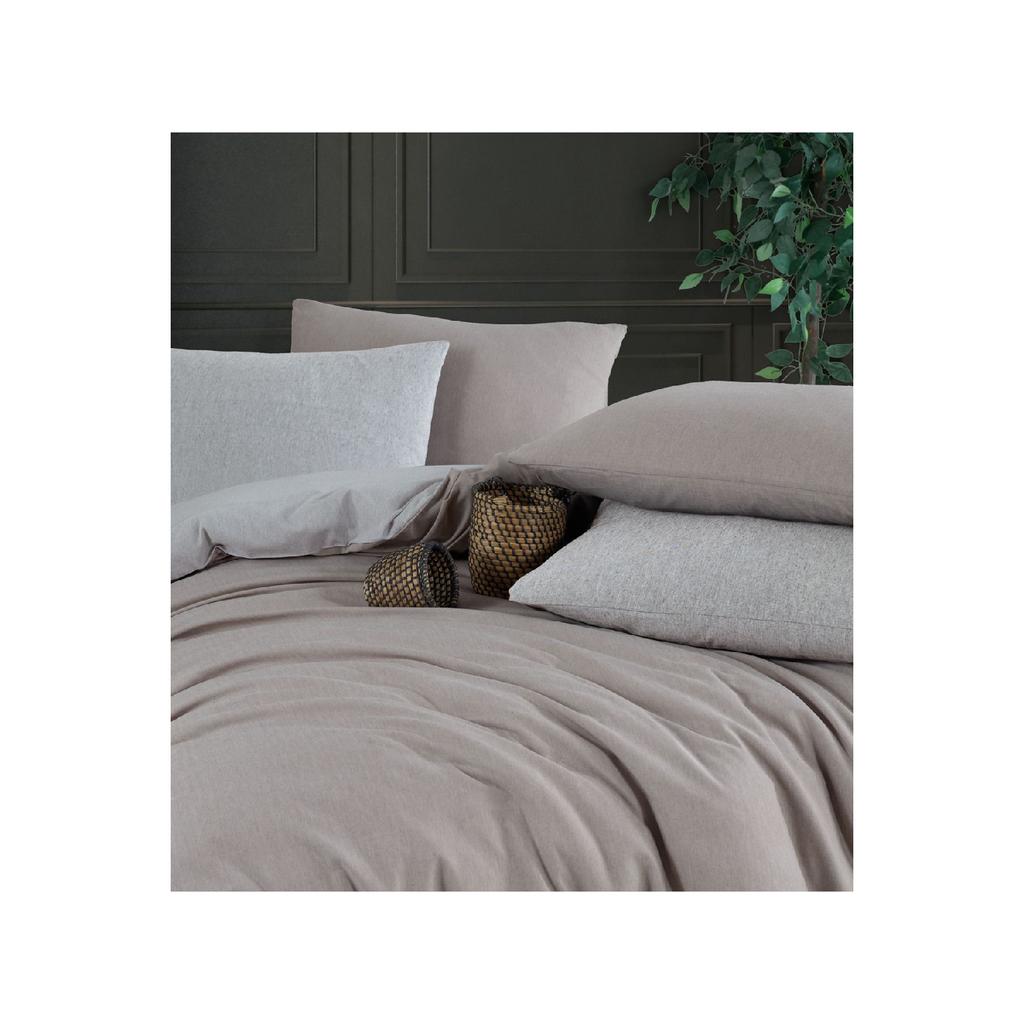 Set copripiumino doppio con lenzuola con angoli | Nero Antracite | cotone