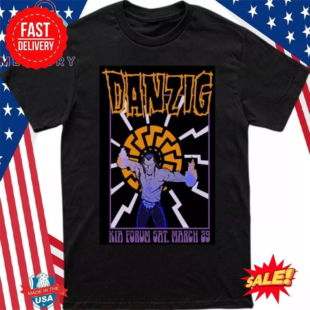 Danzig Inglewood CA March 29 2025 Unisex T-Shirt S to 5X, fan gift Unisex T-Shirt M