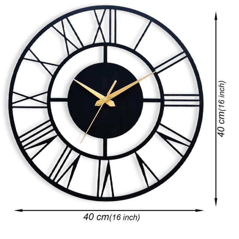 Antique Metal Wall Clock for Living Room, Bedroom, Office, Kitchen, Home and Hall, Stylish Designer Latest Big Size Modern Wall Watch for Home Decor