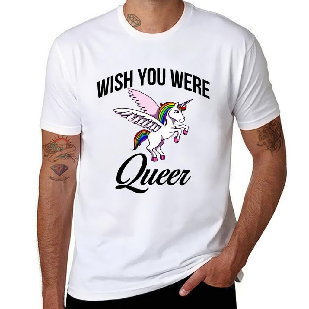 Wish Queer Were You TShirt Lightweight Sport Basic TShirt